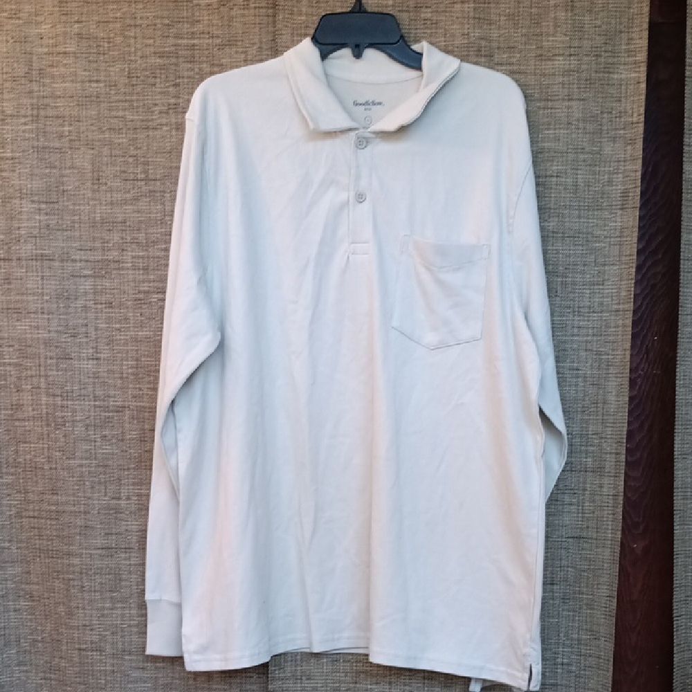 Casual Long Sleeve Cotton Shirt Color Beige